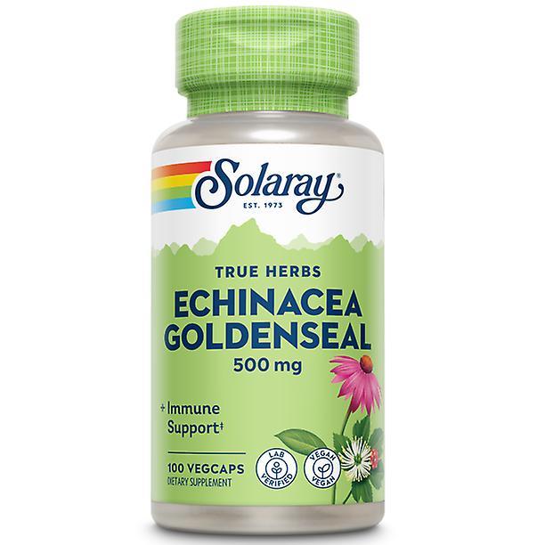 Solaray echinacea root & goldenseal root 500mg | healthy immune & respiratory system support 100 vegcaps on Productcaster.