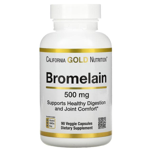 California Gold Nutrition, Bromelaina, 500 mg, 90 kapsułek wegetariańskich on Productcaster.