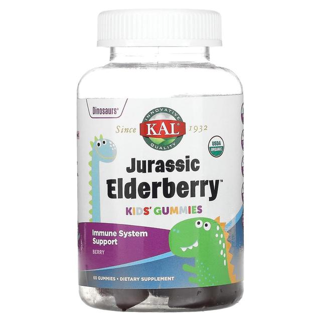 KAL, Kids Jurassic Elderberry Gummies, Berry, 60 Gummies on Productcaster.