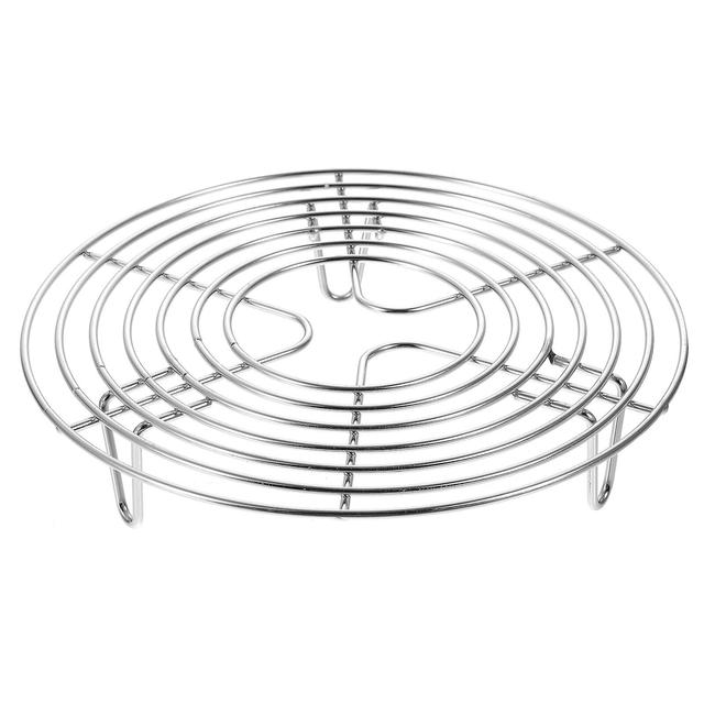 Stainless Steel Steamer Rack Multi-purpose Round Cooling Rack For Steaming As Shown 20X20X4CM on Productcaster.