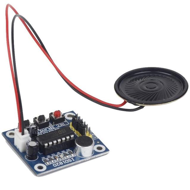 Isd1820 Voice Recording Recorder Sound Voice Recording Playback Module With Mini Sound Audio Speaker on Productcaster.