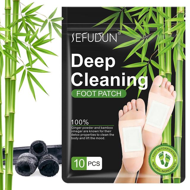 Baodan Foot Pads 10 Soothing Deep Cleansing Patches With Vinegar And Ginger Powder To And Impurities Cleanse The Body Relieve Stress on Productcaster.