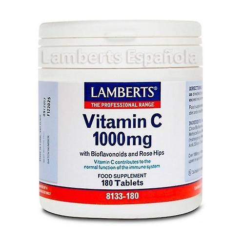 Lamberts Vitamin C with bioflavonoids and rose hips 180 tablets of 1000mg on Productcaster.