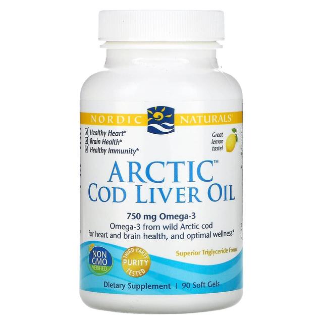 Nordic Naturals, Arctic Cod Liver Oil, Cytryna, 250 mg, 90 miękkich żeli on Productcaster.