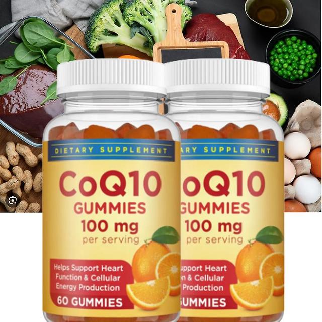 1-pack Vitamin 100 Vitamin Co-10 Gummies Heart Co-q10 Natural Antioxidant Dietary Supplement 2PCS on Productcaster.