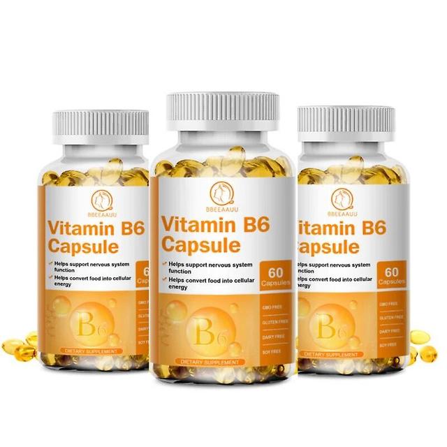 Bbeeaauu Vitamin B6 Capsules For Brain And Heart Health Support Cardiovascular & Nervous System Health Health & Tyhuamade Huamade 3bottle x60pcs on Productcaster.