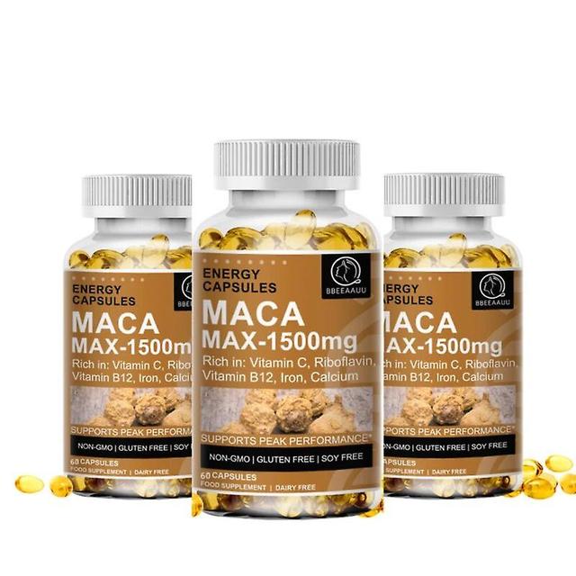 Eccpp Max 1500mg Ashwagandha Panax Ginseng Capsule Men Reproductive Health Energy Supplement Sexual Function Kidney Health 3bottle x60pcs on Productcaster.