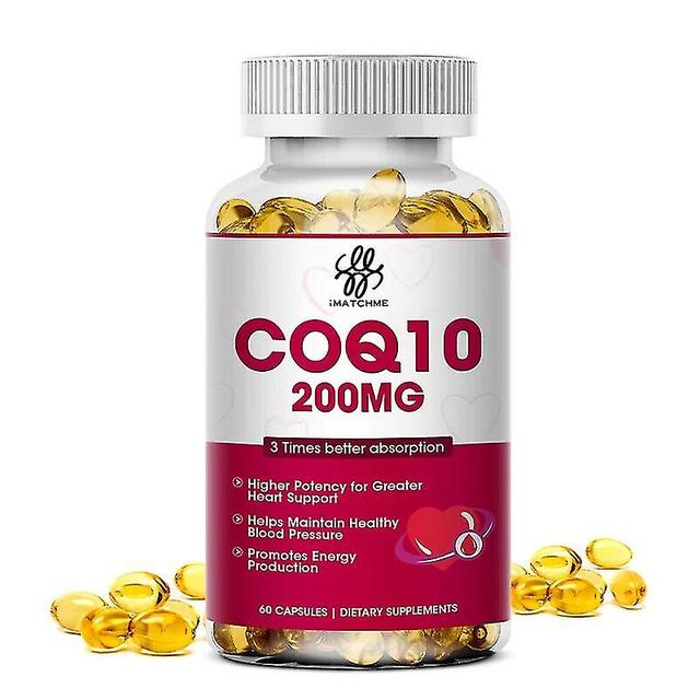 Coq10 200mg doplnok - aktívny pyrolochinolínový chinón, biologicky dostupný Zenpqq pre srdce, mozog a mitochondrie bez GMO 60pcs a bottle on Productcaster.