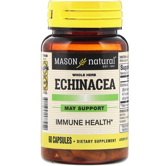 Mason Natural, Erva Inteira Echinacea, 60 Cápsulas on Productcaster.