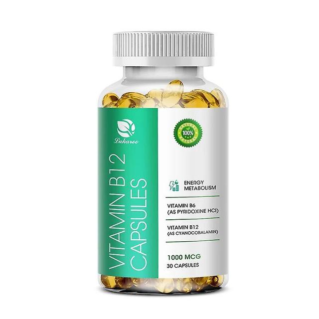 Vitamin B12 Capsules Brain Heart and Nervous System Health Energy Metabolism Healthy Blood Cellformation Health FoodTIB TIB . 30PCS on Productcaster.