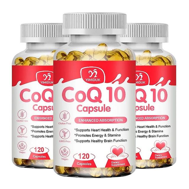 Sofirn Organic Ultra High Absorption Coq10 Capsules Coenzyme Q10 Promotes Cardiovascular&Heart Health Antioxidant Supplement 3 Bottles 60 pcs on Productcaster.