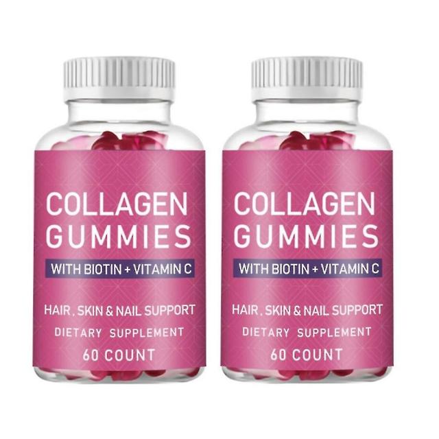 1-3x Hårväxt Gummies Biotin Collagen Keratin Multivitamin För Hår, Naglar & Hud 2pcs on Productcaster.