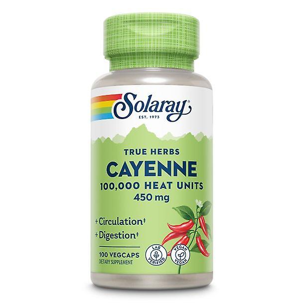 Solaray cayenne 450 mg - 100 capsules on Productcaster.