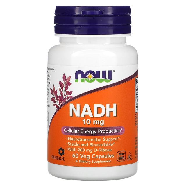 NOW Foods NU Livsmedel, NADH, 10 mg, 60 Veg kapslar on Productcaster.