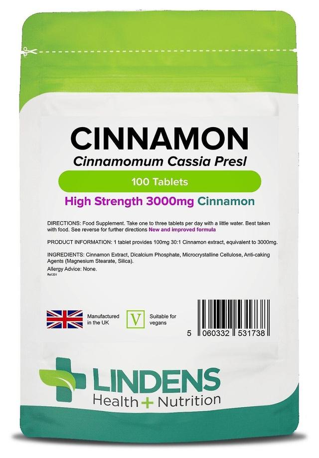 Lindens Cinnamon 3000mg - 100 Tablets on Productcaster.