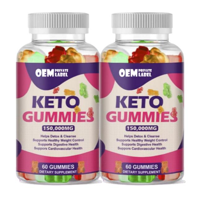 60ct Keto Gummies Ketone Ght Loss Fatburner kosttilskud til mænd og kvinder 2PCS on Productcaster.