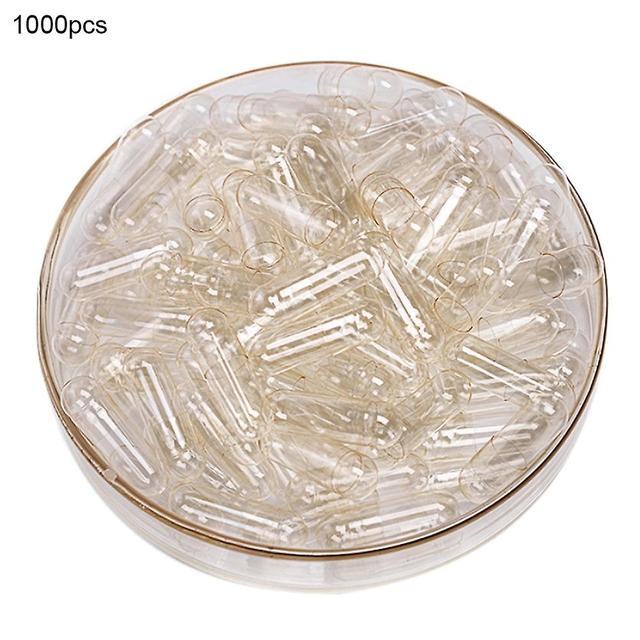 1000Pcs Transparent Hollow Gelatin Empty Separated Medical Powder Capsule Shells BoSaiD on Productcaster.