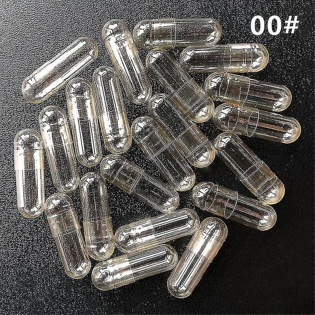 1000pcs Taille standard 00 # 0 # 1 # Capsules vides Gélatine Capsules Transparentes Gélatine Dure Creuse Transparent Capsules jointes séparées 00 1... on Productcaster.