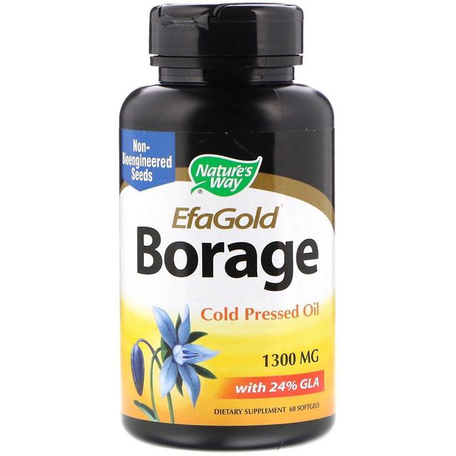 Nature's Way, EfaGold, Borage, 1,300 mg, 60 Softgels on Productcaster.