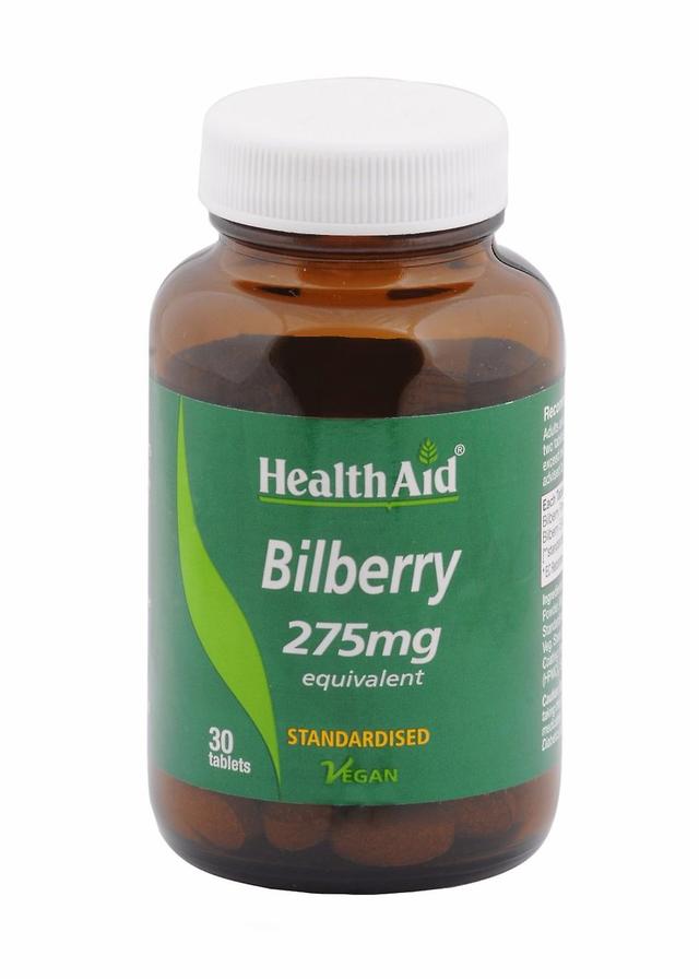 Health Aid Terveys tuki Bilberry-standardoitu, 30 tablettia on Productcaster.