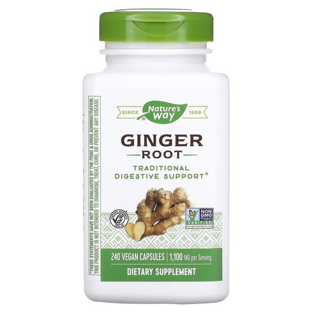 Nature's Way, Ginger Root, 550 mg, 240 Vegan Capsules on Productcaster.