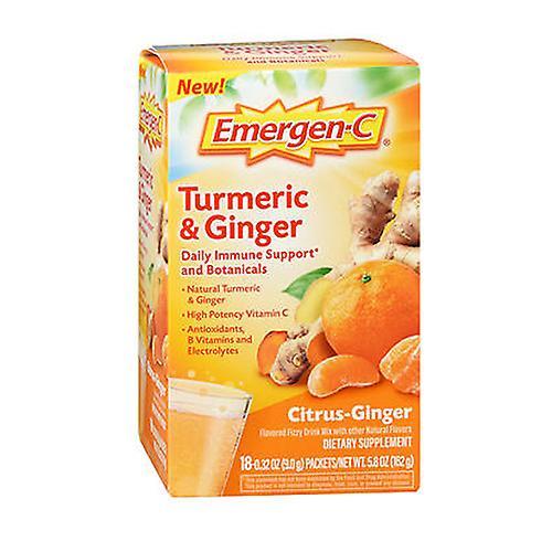 Emergen-C Kurkuma + Ginseng Poeder, 18 Count (Pack van 1) on Productcaster.