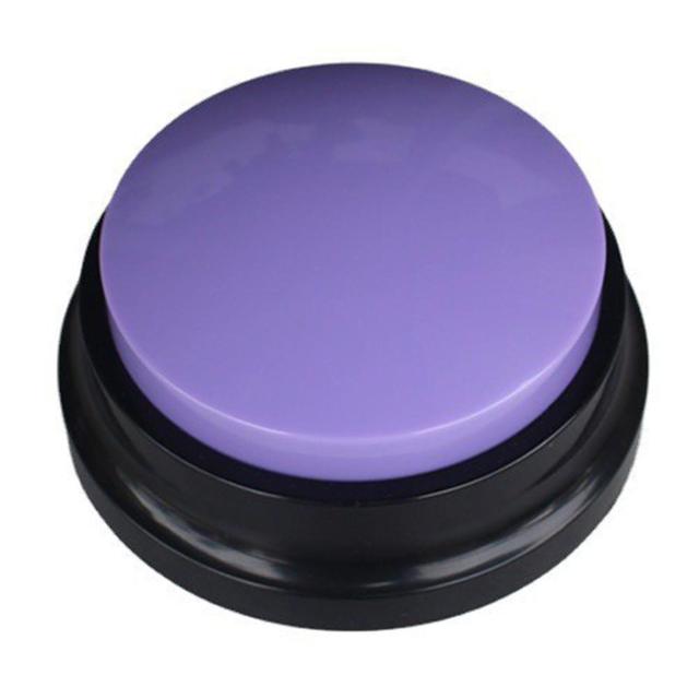 Skbcv Dog Training Called Dinner Bell Multifunctional Voice Recording Button Dog Feeding Reminder Purple on Productcaster.