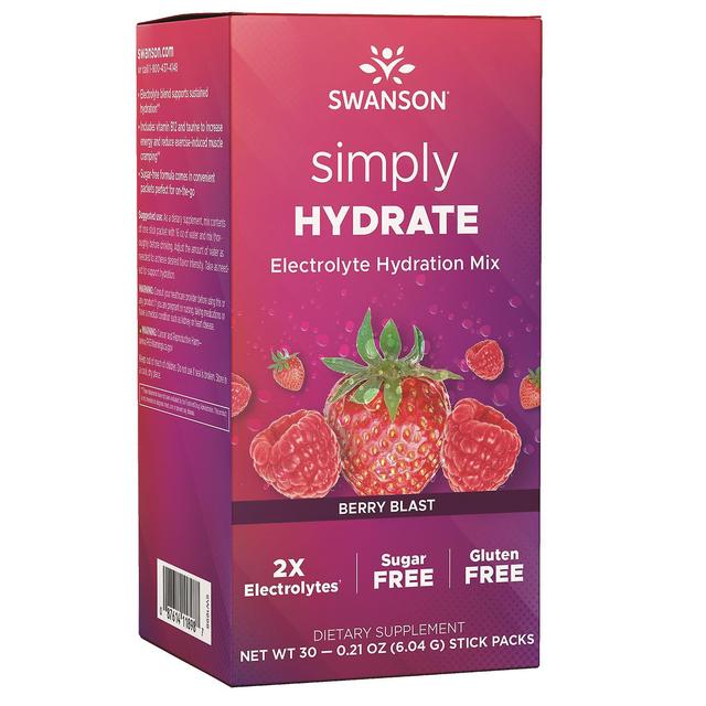 Swanson Simply HYDRATE Electrolyte Hydration Mix (Berry Blast) 30 saszetek on Productcaster.