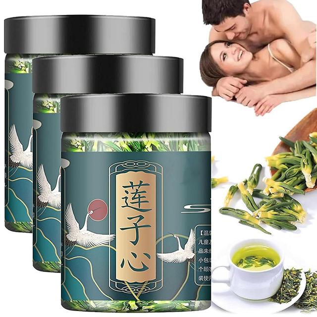 HOH Lotus Seed Core Tea For Men, Natural Lotus Seed Core Tea, Liver And Kidney Care Tea, Lian Zi Xin Tea, Dried Lotus Plumule Tea 60g 3Pcs on Productcaster.