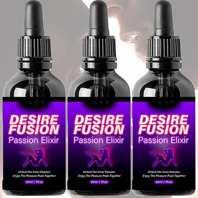 3pcs Desire Fusion Passion Elixir, Secret Happy Drops aumentando o fluxo sanguíneo, Pleasurepeak Drops, aumentando a sensibilidade e prazer on Productcaster.