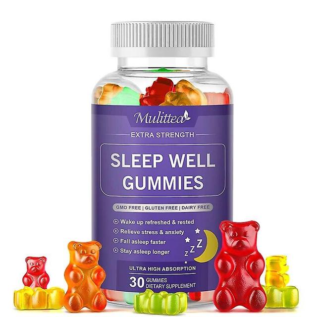 Vorallme Mulittea Melatonin Gummies Lindra sömnlöshet och stress Hjälp Djup Sömn Förbättra Sömnkvaliteten Läcker Blandad Berry Smak 30pcs on Productcaster.