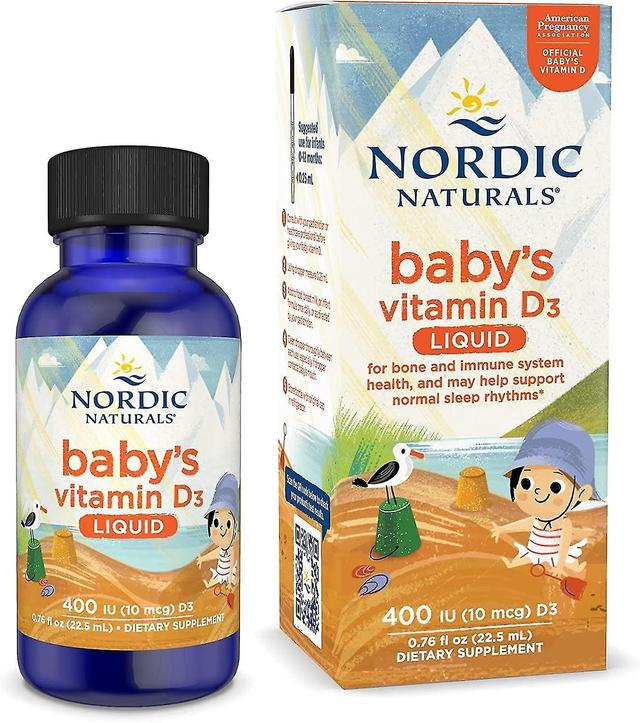 Nordic Naturals Vitamina D3 del bambino 400iu 0.76 fl oz on Productcaster.