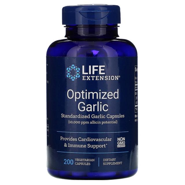 Life Extension, Optimized Garlic, Standardized Garlic Capsules, 200 Vegetarian C on Productcaster.