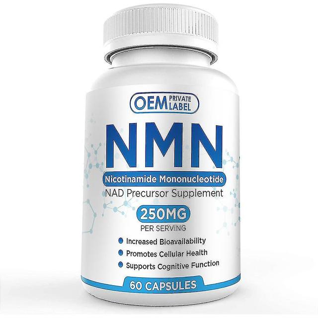 Nmn Nicotinamide Mononucleotide 250mg 60 Capsules Anti-aging Nad+ Supplement on Productcaster.