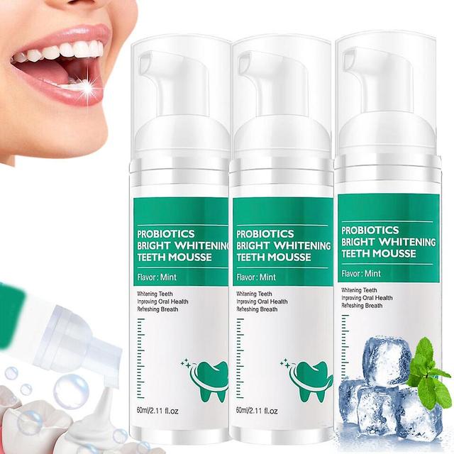 3X Lenaro Probiotika Bright Whitening Tænder Mousse, Lenaro Oral Reparation Mousse on Productcaster.