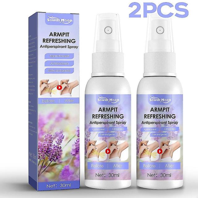 30ml Lawendowy dezodorant Sweat Spray Mężczyźni Kobiety Pachy Odświeżający antyperspirant Body Odor Spray Dezodorant Balsam do potu 2Pcs on Productcaster.