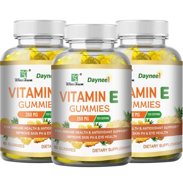 Bio Vitamin E Gummies Skin Anti-aging Formula Reduces Wrinkles - 60 Tablets 3PCS on Productcaster.