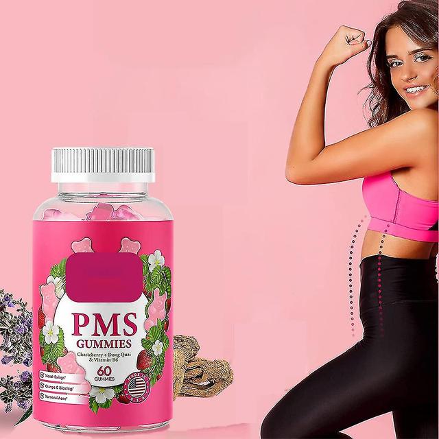 PMS Supplement Gummies - PMS Vitaminer til kvinder Teenagere - PMS Relief Perioder - Kramper, Oppustethed, Humørsvingninger on Productcaster.