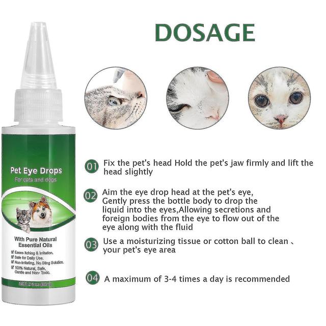 3pcs Dog Cat Conjunctivitis Eye Drops,lacrimal Conjunctivitis Red Swelling Anti Inflammatory Bactericidal Eye Care on Productcaster.