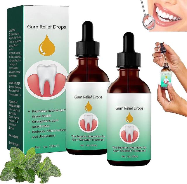 Yalo Gum Regrowth Drops,30ml Gum Regrowth Drops,gum Disease Treatment, Natural Essential Oils Oral Gum Disease Restoration 2 Pcs on Productcaster.