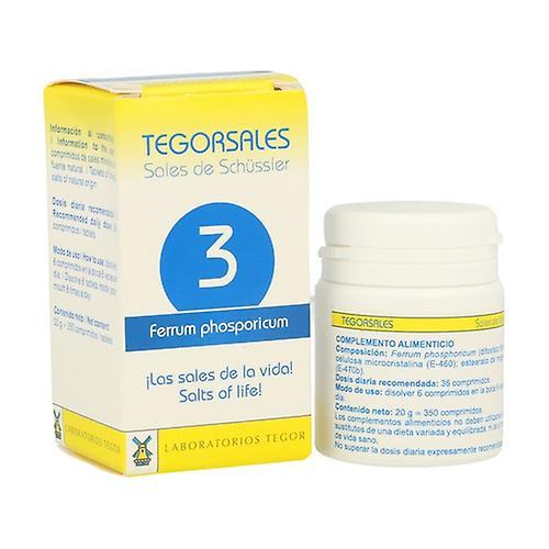 Tegor Ferrum Phos D6 Salts 3 350 tablets of 20g on Productcaster.