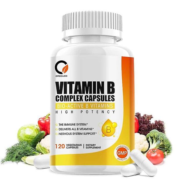 Vitamin B Complex Capsules with Vitamin B1, B2, B6, B12 - Immune , Energy Support - Non-GMO, Vegetarian Capsule, Whole WellnessTIB TIB . 120pcs on Productcaster.