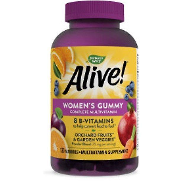 Nature's Way Alive! Vivo! multivitamínicos de goma feminina, com frutas de pomar & vegetais de jardim, 130 chicletes on Productcaster.