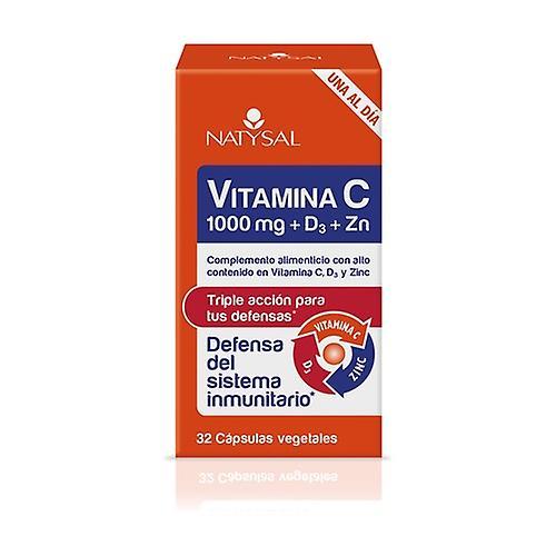 Natysal Vitamin C 1000 mg Triple action 32 vegetable capsules on Productcaster.