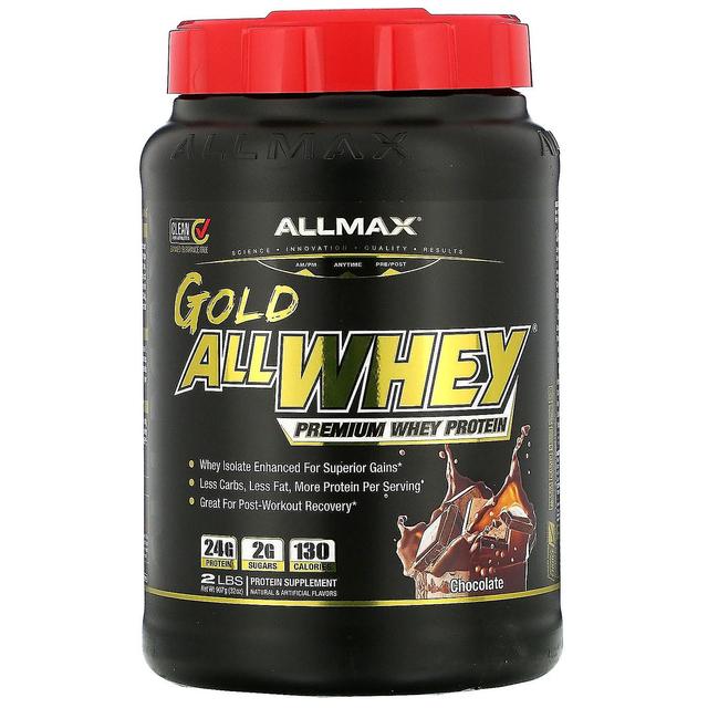 ALLMAX, Gold AllWhey, 100% Premium Whey Protein, Chocolate, 2 lbs (907 g) on Productcaster.