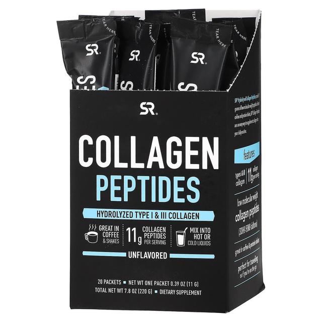 Sports Research, Collagen Peptides, Unflavored, 20 Packets, 0.39 oz (11 g) Each on Productcaster.