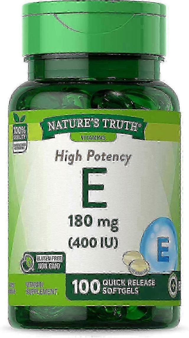 Nature's Truth Príroda ' s pravdou vysoká potencie e, 400 IU, rýchle uvoľnenie softgels, 100 EA on Productcaster.