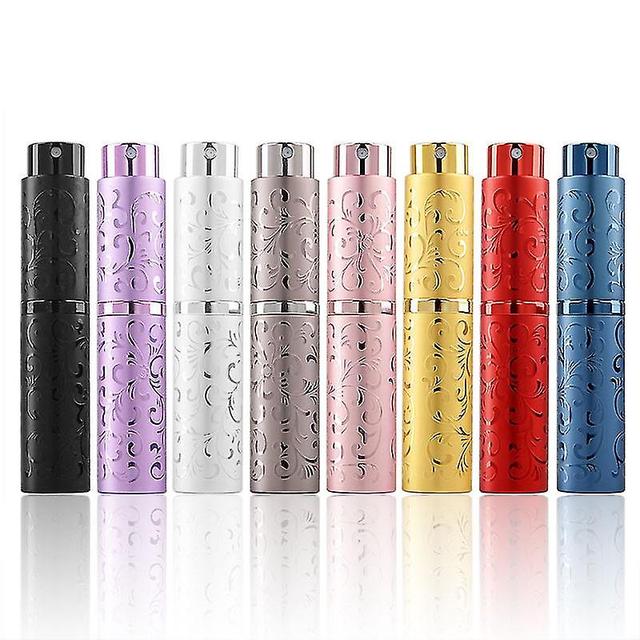 10ml Perfume Spray Bottle Luxury Relief Art Aluminum Rotation Mini Portable Liquid Atomizer Empty Bottle Packaging Black on Productcaster.