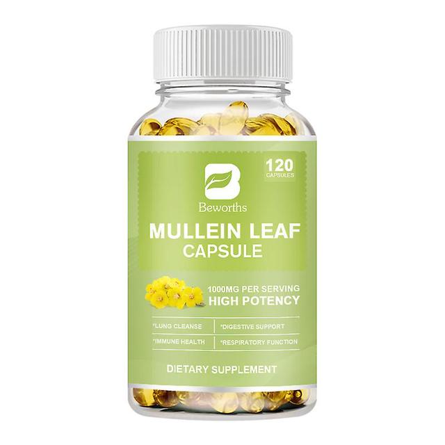 Huamade Bw Organic Mullein Leaf Capsule Lung Cleanse,detox Support For Healthy Respiratory, Bronchial &immune Function Herbal Supplement 120 pcs on Productcaster.